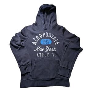Aeropostale Hoodie, Women/Junior size Medium, Dark Navy Blue 1986 New York